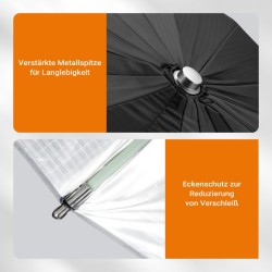 Walimex pro Parabolinen heijastinsateenvarjo 129 cm musta/valkoinen