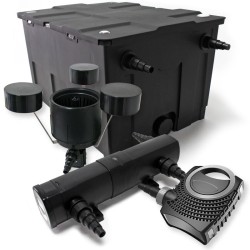 Lampisuodatinsetti CBF 550 60000 l NEO 10000 pumppu 10000 l h CUV 236 UV selkeytin 36W CSP 250 pintaskimmer
