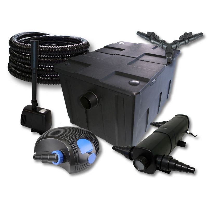 SunSun lampisuodatinsetti CBF-550 60000L, CTF-12000 pumppu 12000l/h, CUV-224 UV-puhdistin 24W, 25m letku 25mm