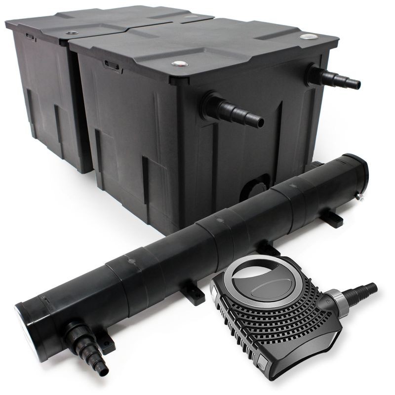 SunSun lampisuodatinsetti: CBF-350B biosuodatin 60000 l, NEO-10000 pumppu 10000 l/h, CUV-272 UVC-lamppu 72 W
