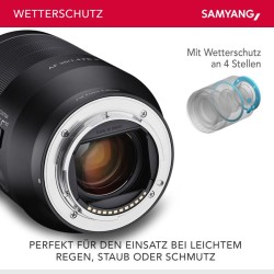 Samyang AF 35mm F1,4 FE II laajakulmaobjektiivi Sony E-kennoille, täyskenno ja APS-C, sääsuojaus