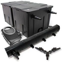 SunSun lammen suodatinpaketti CBF 350B 60 000 l CTF 8000 pumppu 8 000 l h CUV 272 UVC kirkastin 72W Y jakaja