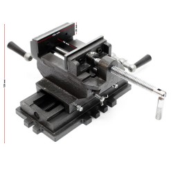 Kahden akselin koneistusruuvipenkki 100 mm, valurauta, 330 x 325 x 135 mm