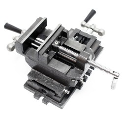 Kahden akselin koneistusruuvipenkki 100 mm, valurauta, 330 x 325 x 135 mm