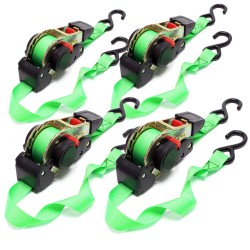 Automaattiset kuormakiinnityshihnat 4 kpl 320 daN 3 5 m x 25 mm PES S koukut vihreä