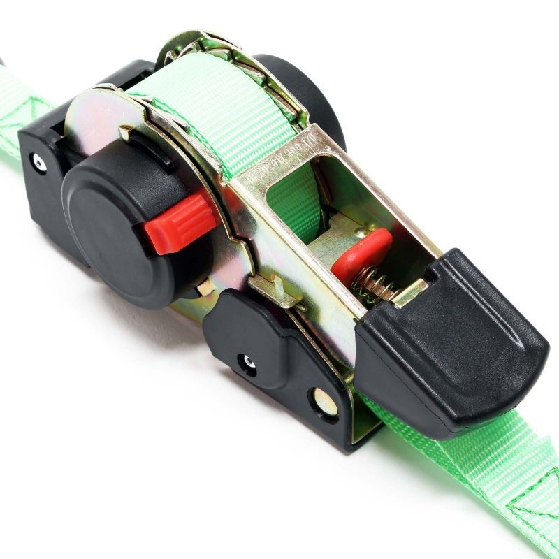 Automaattiset kuormakiinnityshihnat 4 kpl, 320 daN, 3,5 m x 25 mm, PES, S-koukut, vihreä