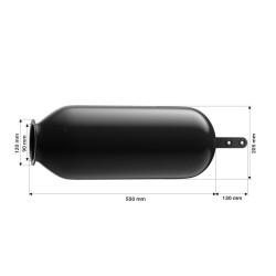 EPDM-kalvo painesäiliöön 80-100 l, ulkohalkaisija 118 mm, sisähalkaisija 93 mm