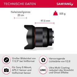 Samyang AF 14mm f/2.8 laajakulmaobjektiivi Sony E / FE