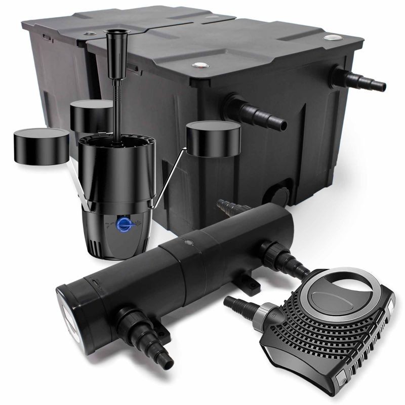 Lampisuodatinsetti CBF-350B 60000 l, NEO-10000 pumppu 10000 l/h, CUV-236 UVC-selkeytin 36 W, CSP-250 pintaskimmer