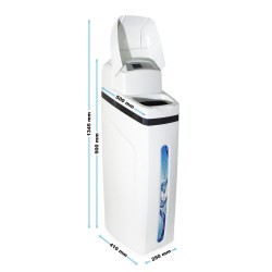 Naturewater automaattinen vedenpehmentin 2000 l/h, 25 l hartsisäiliö, 50 l suolasäiliö, valkoinen