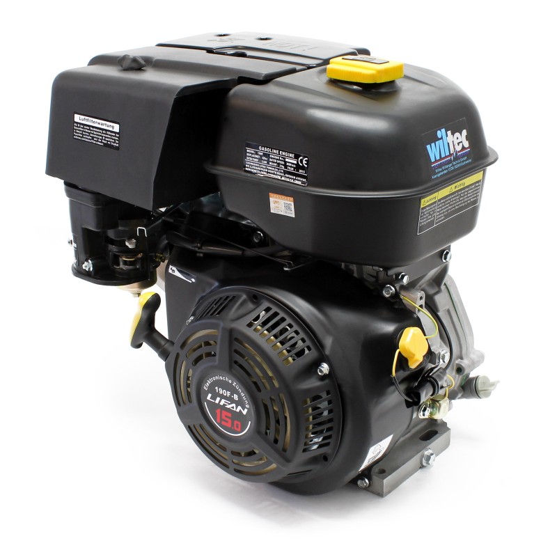 LIFAN 190 bensiinimoottori 15 PS (10 kW) 420 cm3, 4-tahtinen, 25 mm kampiakseli, ilmajäähdytteinen, OHV
