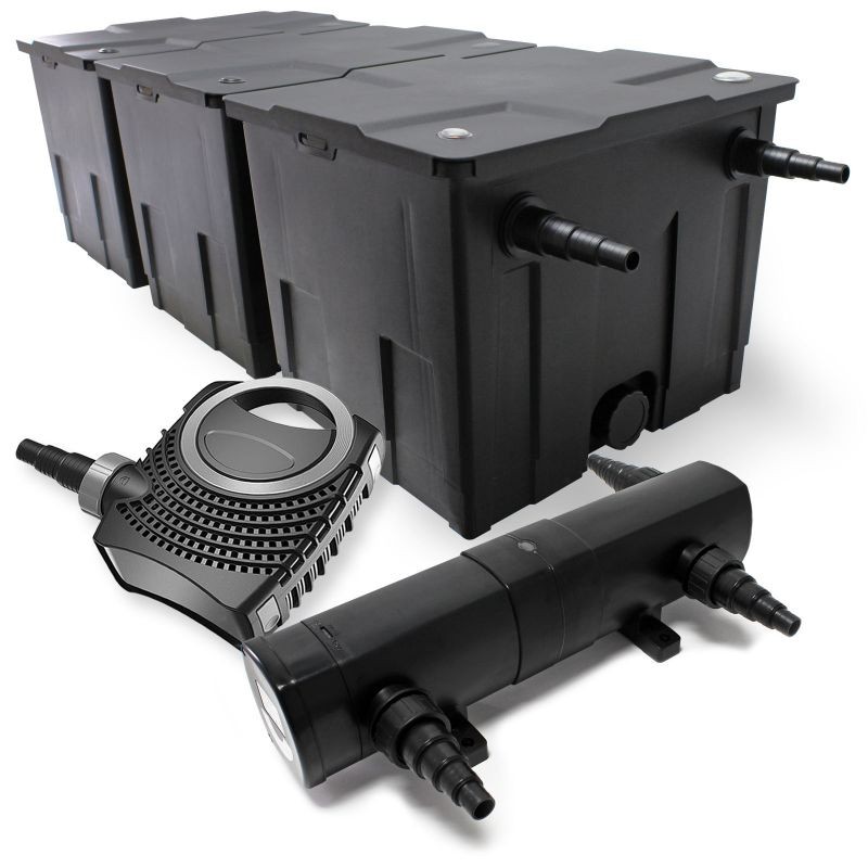 Lampisuodatinsetti CBF-350C 90000 l, NEO-10000 SuperECO pumppu 10000 l/h 80W, CUV-224 UVC-selkeytin 24W
