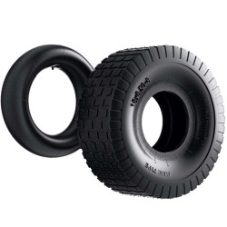 Ratsastajaleikkurin ja puutarhatraktorin rengas 18x8.50-8 4 PR, sisärengas ja kulmaventtiili
