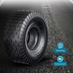 Ratsastajaleikkurin ja puutarhatraktorin rengas 18x8.50-8 4 PR, sisärengas ja kulmaventtiili