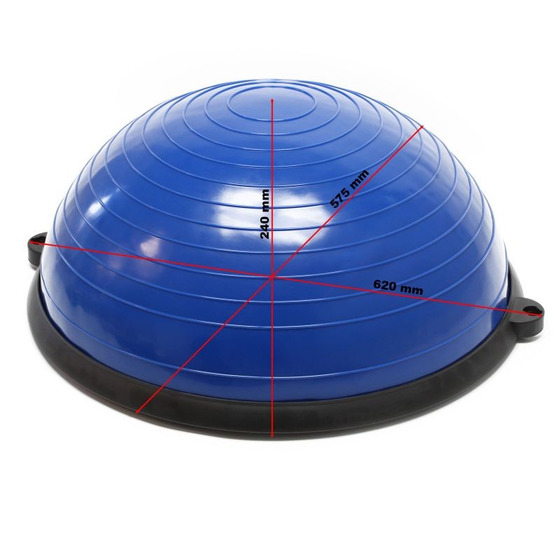 Tasapainopallo Ø 58 cm, 25 cm, vastuskuminauhoilla, joogaan, pilatesiin ja fitnessiin