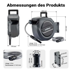 XPOtool Automaattinen seinäletkukela 15 m