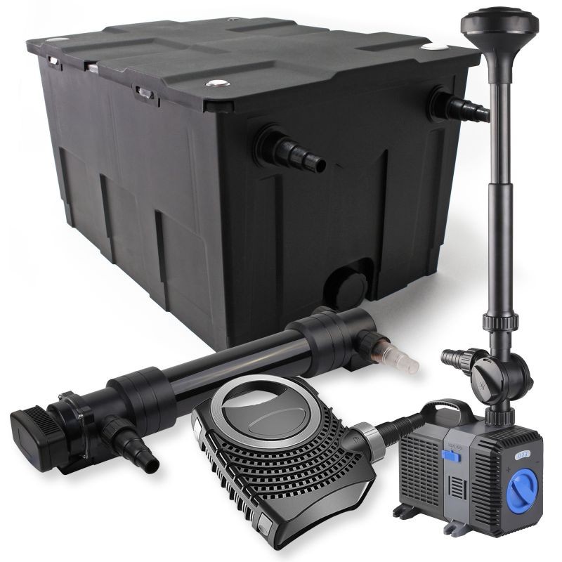 SunSun Lampisetti: CBF-550 suodatin 60000 l, NEO-10000 pumppu 10000 l/h, CUV-636 UVC-selkeytin 36 W, CTP-5003 5000 l/h