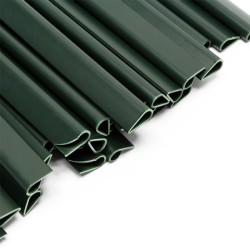 Näkösuojanauhat, 70 m x 19 cm, vihreä, PVC 650 g/m², 40 kpl klipsit