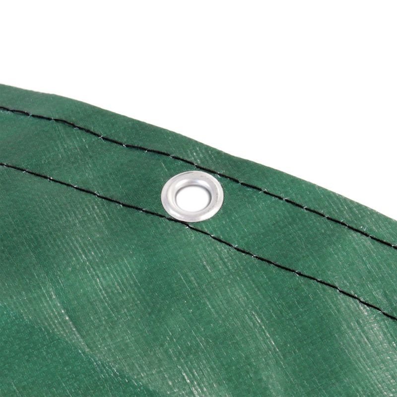 Pyöreä allassuojapeite 520 cm, 200 g/m² PE, UV-suojattu, 2-in-1 kesä- ja talvikäyttöön, musta/vihreä