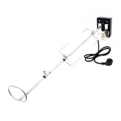 Moottoroitu pyöritysvarras 82 cm, ruostumaton teräs, 230V, 2 kiinnikettä