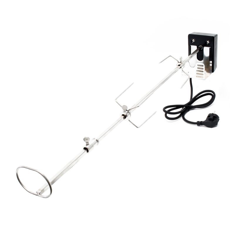 Moottoroitu pyöritysvarras 82 cm, ruostumaton teräs, 230V, 2 kiinnikettä