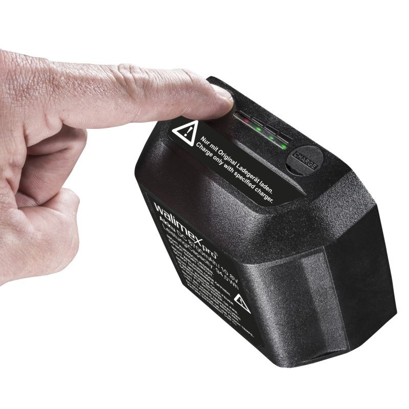 Walimex pro Akku 8700 mAh 10,8 V 2Go-sarjalle, Flash2Go 600 TTL ja LED2Go 60