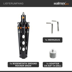 Walimex pro Ground Rocker GR230 pohjajalusta kantavuus 18 kg tukipinta 50 cm