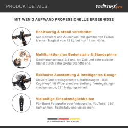 Walimex pro Ground Rocker GR230 pohjajalusta, kantavuus 18 kg, tukipinta 50 cm