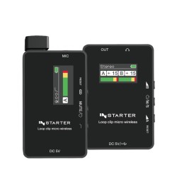 Instarter Lavalier Wireless System Kit 2 langaton mikrofonisetti, 1 lähetin, 1 vastaanotin, 50 m, USB-C, 3,5 mm