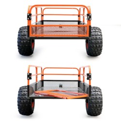 Kippiperävaunu 680 kg ajoleikkureille, ATV-ajoneuvoille ja mönkijöille, 216 x 122 x 76,2 cm, musta
