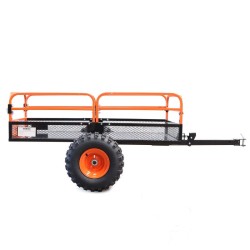Kippiperävaunu 680 kg ajoleikkureille, ATV-ajoneuvoille ja mönkijöille, 216 x 122 x 76,2 cm, musta