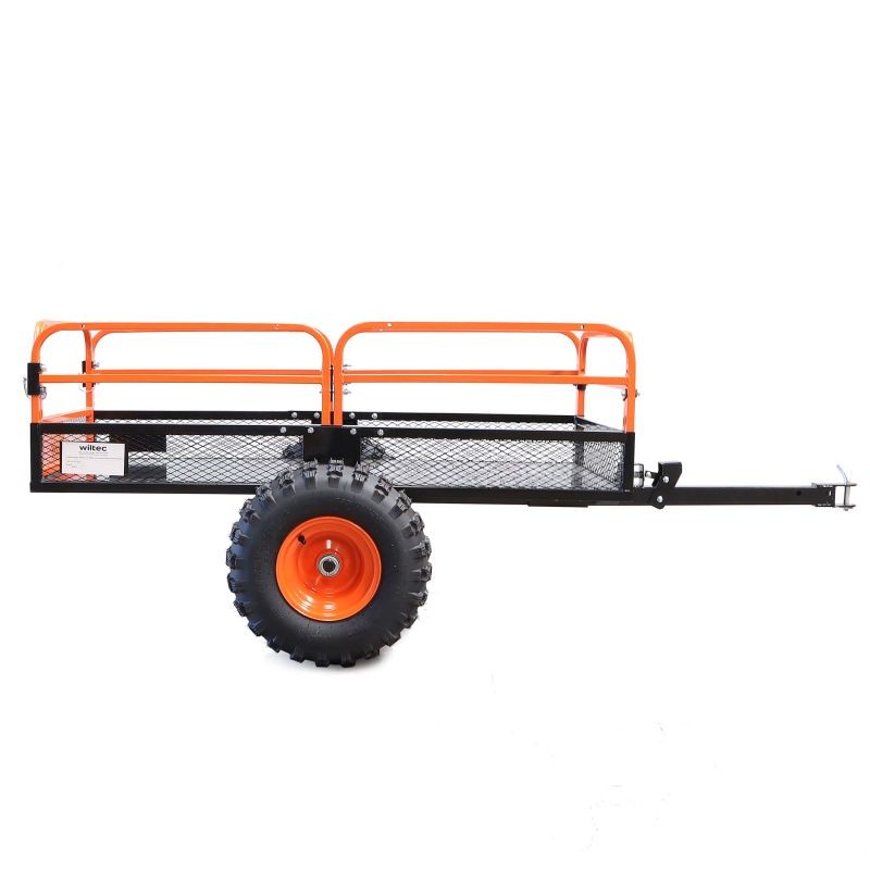 Kippiperävaunu 680 kg ajoleikkureille, ATV-ajoneuvoille ja mönkijöille, 216 x 122 x 76,2 cm, musta