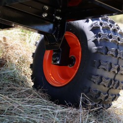 Kippiperävaunu 680 kg ajoleikkureille, ATV-ajoneuvoille ja mönkijöille, 216 x 122 x 76,2 cm, musta