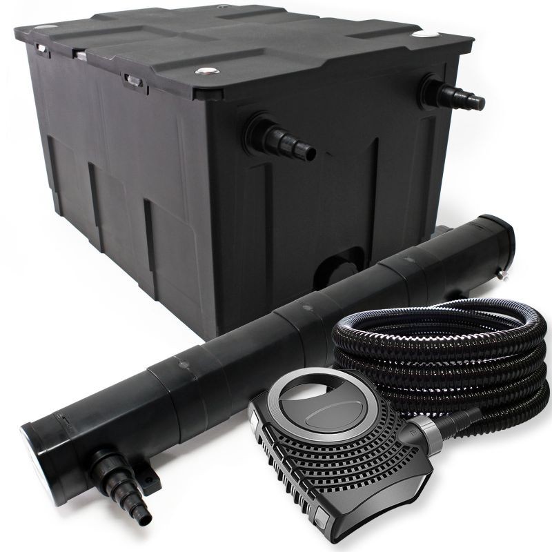 SunSun Lampisuodatinsetti: CBF-550, NEO-10000 pumppu 10000 l/h, CUV-272 UVC-selkeytin 72 W, 25 m letku 25 mm