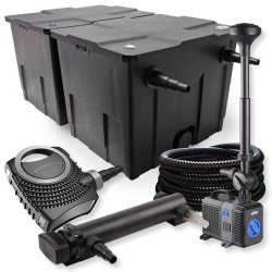SunSun lampisuodatinsetti CBF-350B 60000 l, CTF-8000 pumppu 8000 l/h, CUV-324 UVC-puhdistin 24 W, 25 m letku