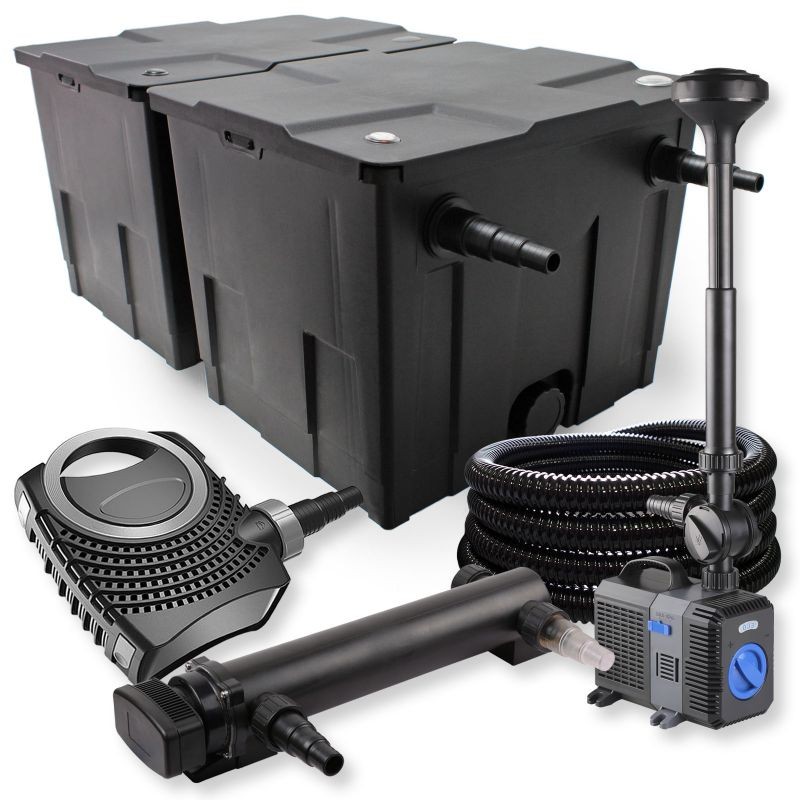 SunSun lampisuodatinsetti CBF-350B 60000 l, CTF-8000 pumppu 8000 l/h, CUV-324 UVC-puhdistin 24 W, 25 m letku
