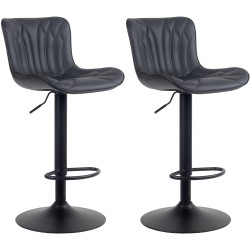 Linus-baarijakkarat 2 kpl säädettävä korkeus pyörivä pehmustettu