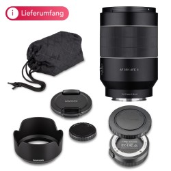 Samyang AF 35mm F1,4 FE II laajakulmaobjektiivi Sony E-kiinnitykselle ja Lens Station