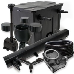 SunSun Lampisetti CBF 350 suodatin 12000l CTF 8000 pumppu CUV 272 UVC puhdistin 25m letku pintaskimmer