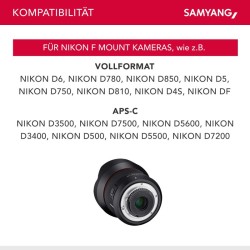 Samyang AF 14mm F2 8 ultra laajakulmaobjektiivi Nikon F