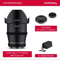 Samyang MF 24mm T1 5 VDSLR MK2 videobjektiivi Canon EF