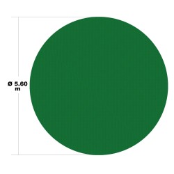 Pyöreä allassuojapeite 560 cm 200 g m PE UV kestävä musta vihreä