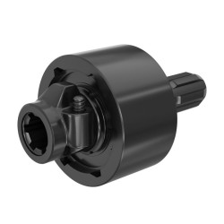 Voimanottoakselin vapaajäsenkytkin 201 mm 6 hammasinen 34 9 mm ulko ja sisäkierre max 2400 Nm