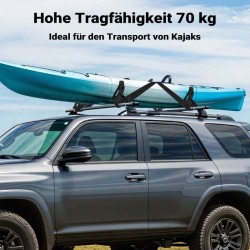 Kajakki- ja SUP-lautatelineiden sarja 4 kpl, musta teräs, max 70 kg, säädettävä kulma