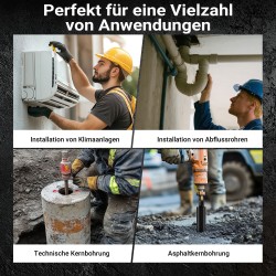 Timanttikerauspura Typ 2 Mesh 82 mm 450 mm 1 UNC märkäporaus betoni kivi graniitti