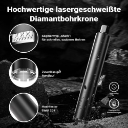 Timanttikerauspura Typ 2 (Mesh) 82 mm, 450 mm, 1¼ UNC, märkäporaus, betoni, kivi, graniitti
