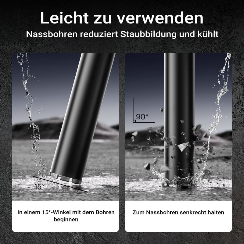 Timanttikerauspura Typ 2 (Mesh) 82 mm, 450 mm, 1¼ UNC, märkäporaus, betoni, kivi, graniitti