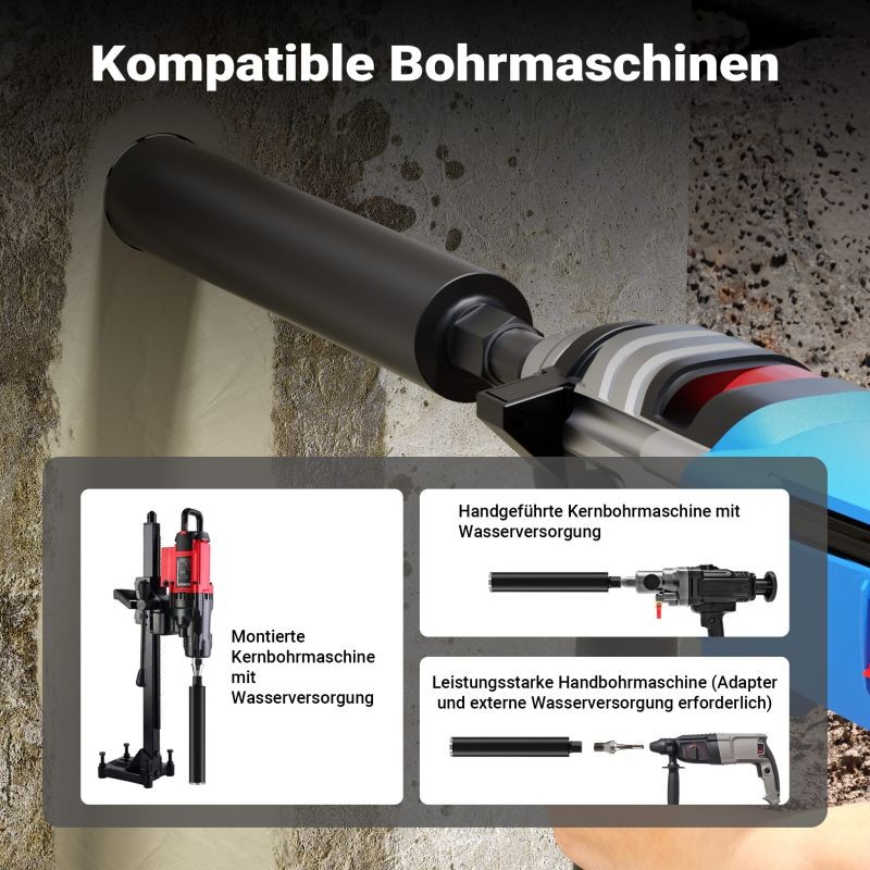 Timanttikerauspura Typ 2 (Mesh) 82 mm, 450 mm, 1¼ UNC, märkäporaus, betoni, kivi, graniitti