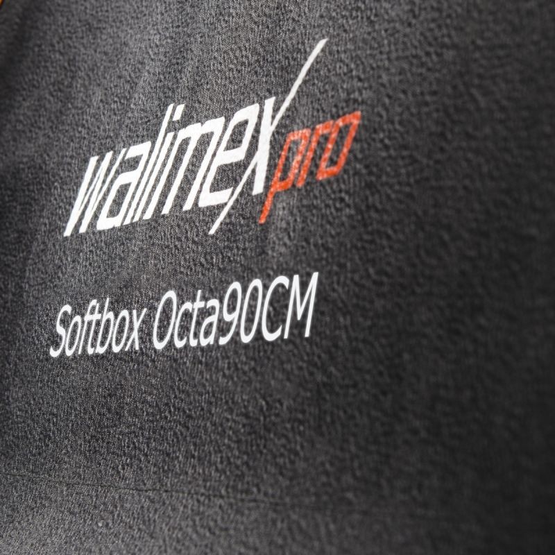 Walimex pro Octagon Softbox PLUS Orange Line 90 cm, musta, kulta-hopea-sisäpinta, muotokuva- ja ihmiskuvaus