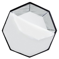 Walimex pro Octagon Softbox PLUS Orange Line 120 cm oktagon-softbox kulta-hopea-sisäpaneelilla
